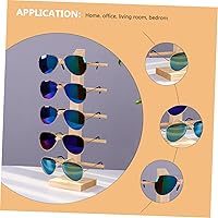 Vista 6 de Wooden Sunglass Stand Display Rack for Sun Holder Stand and Eyeglass Organizer