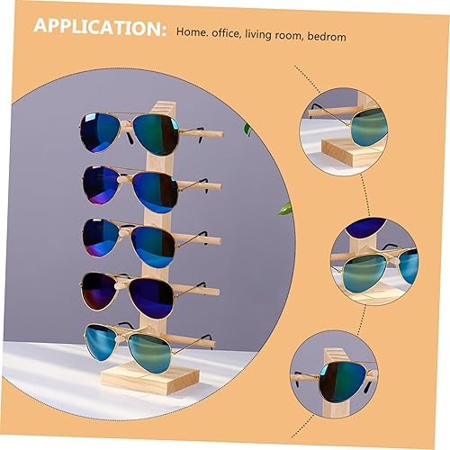 Miniatura 6 de Wooden Sunglass Stand Display Rack for Sun Holder Stand and Eyeglass Organizer
