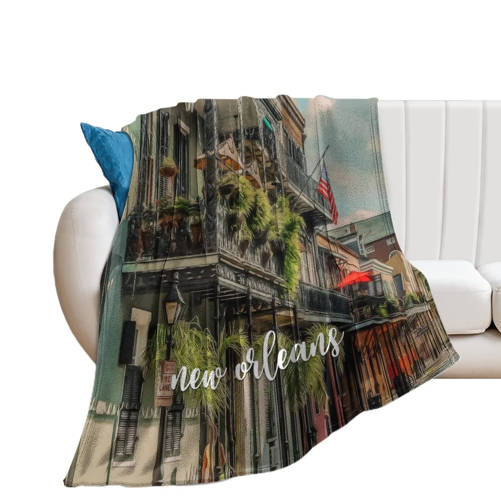 Couverture en flanelle New Orleans épaisse duveteuse chaude et douce