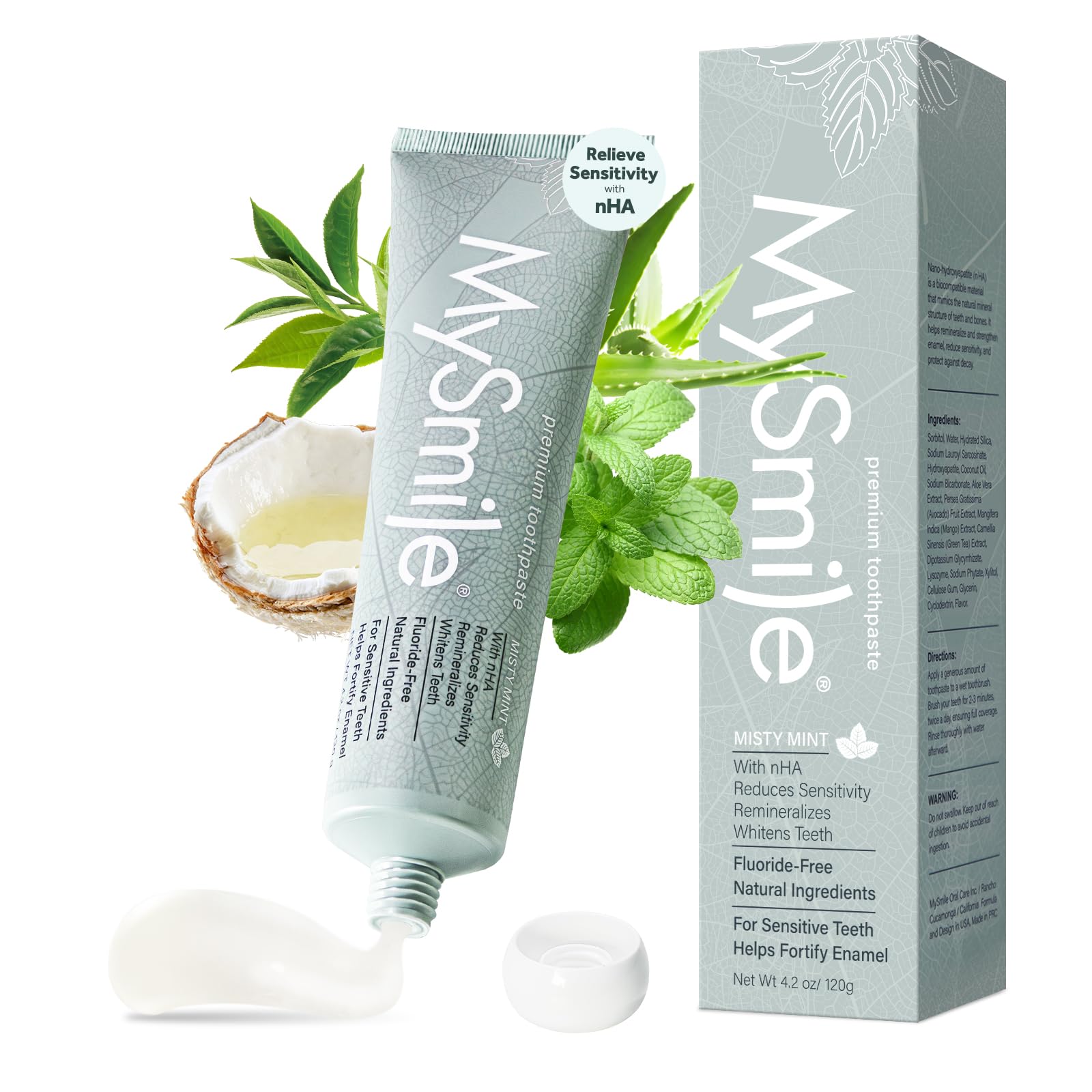 Amazon.com: MySmile Nano Hydroxyapatite Fluoride Free Toothpaste