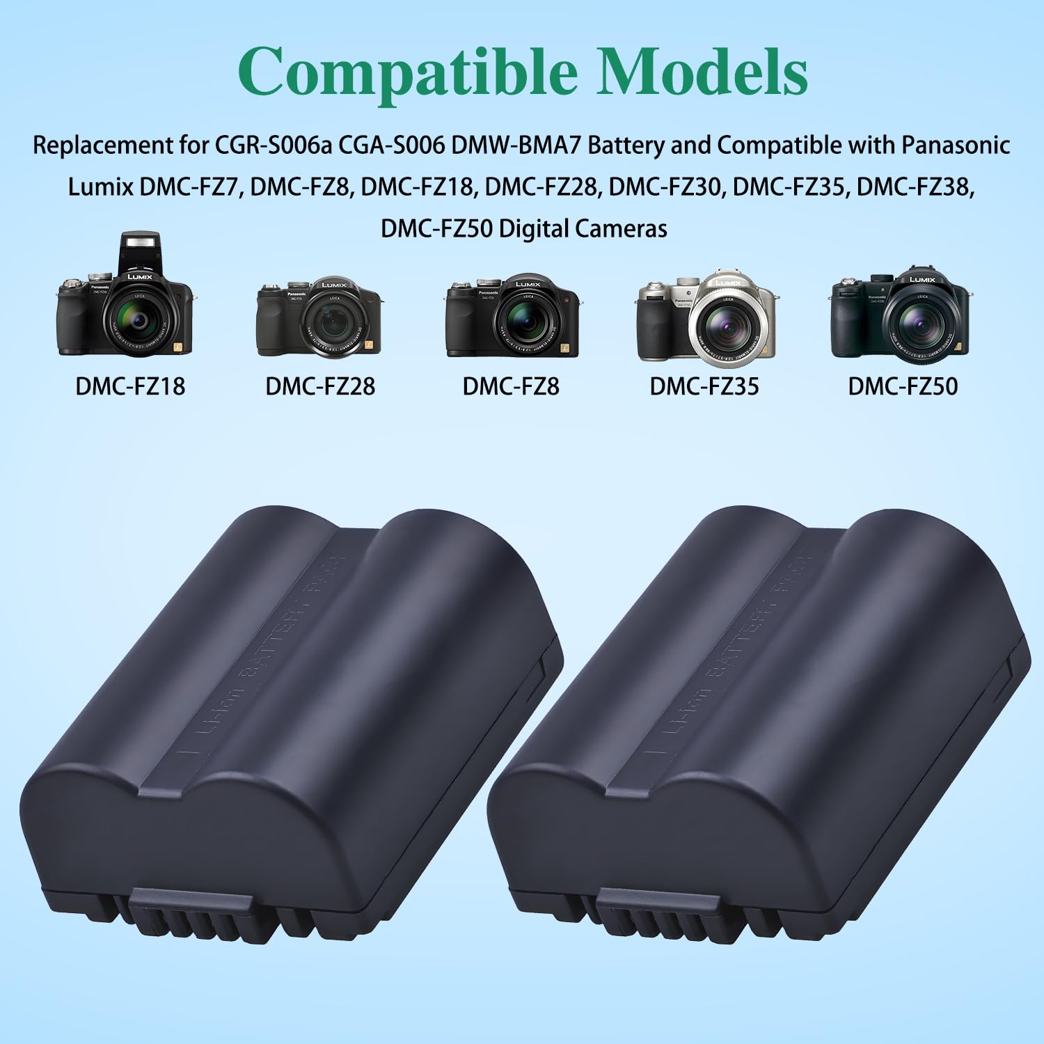 BATTERIE CGA-S007 BCD10+CHARGEUR double pour Panasonic Lumix DMC-TZ1