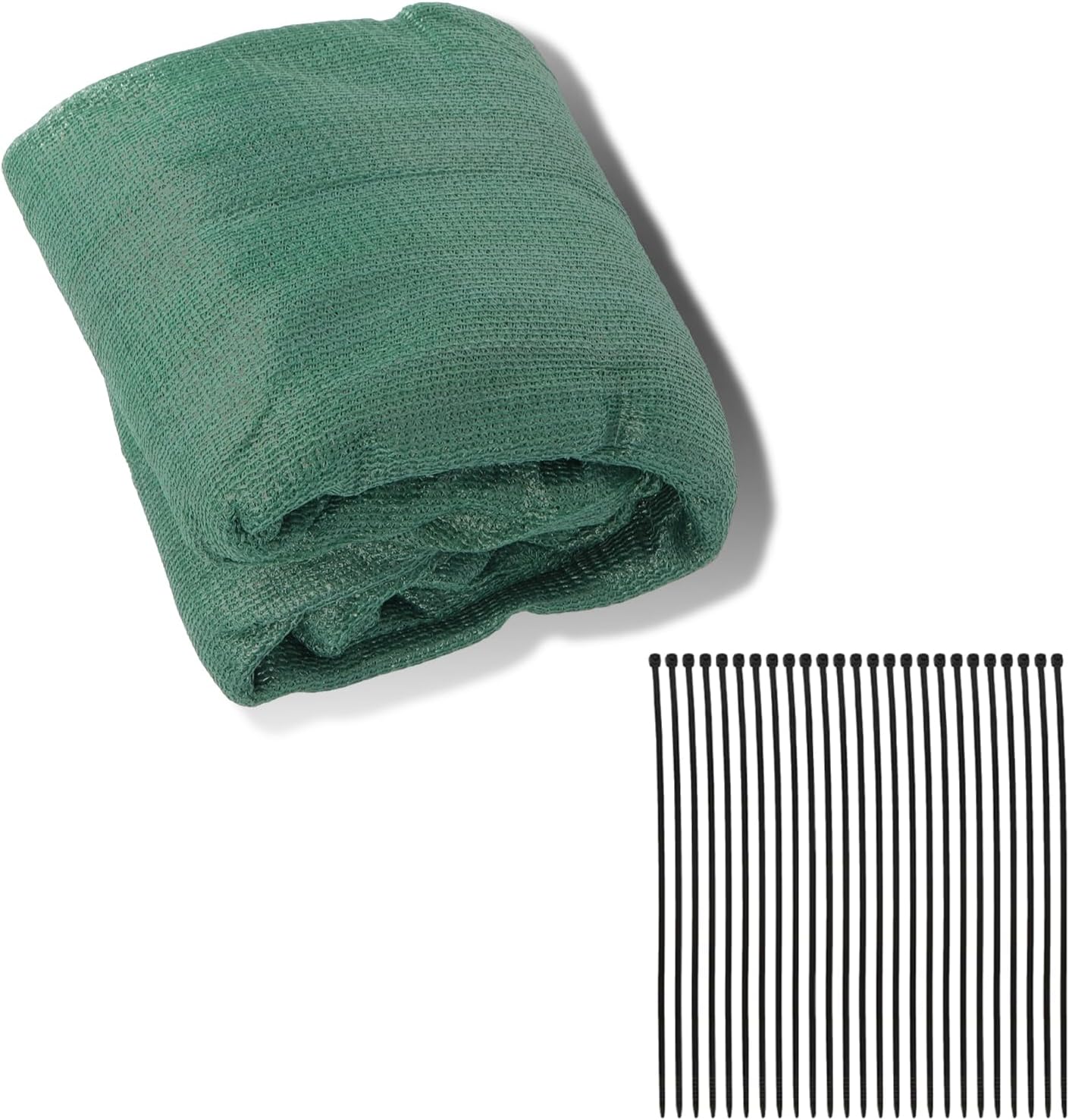 findmall Heavy Duty 5FT x 50FT Privacy Fencing Panel, Green Outdoor Wind Barrier Net with Zip Ties for Garden and Yard Areas