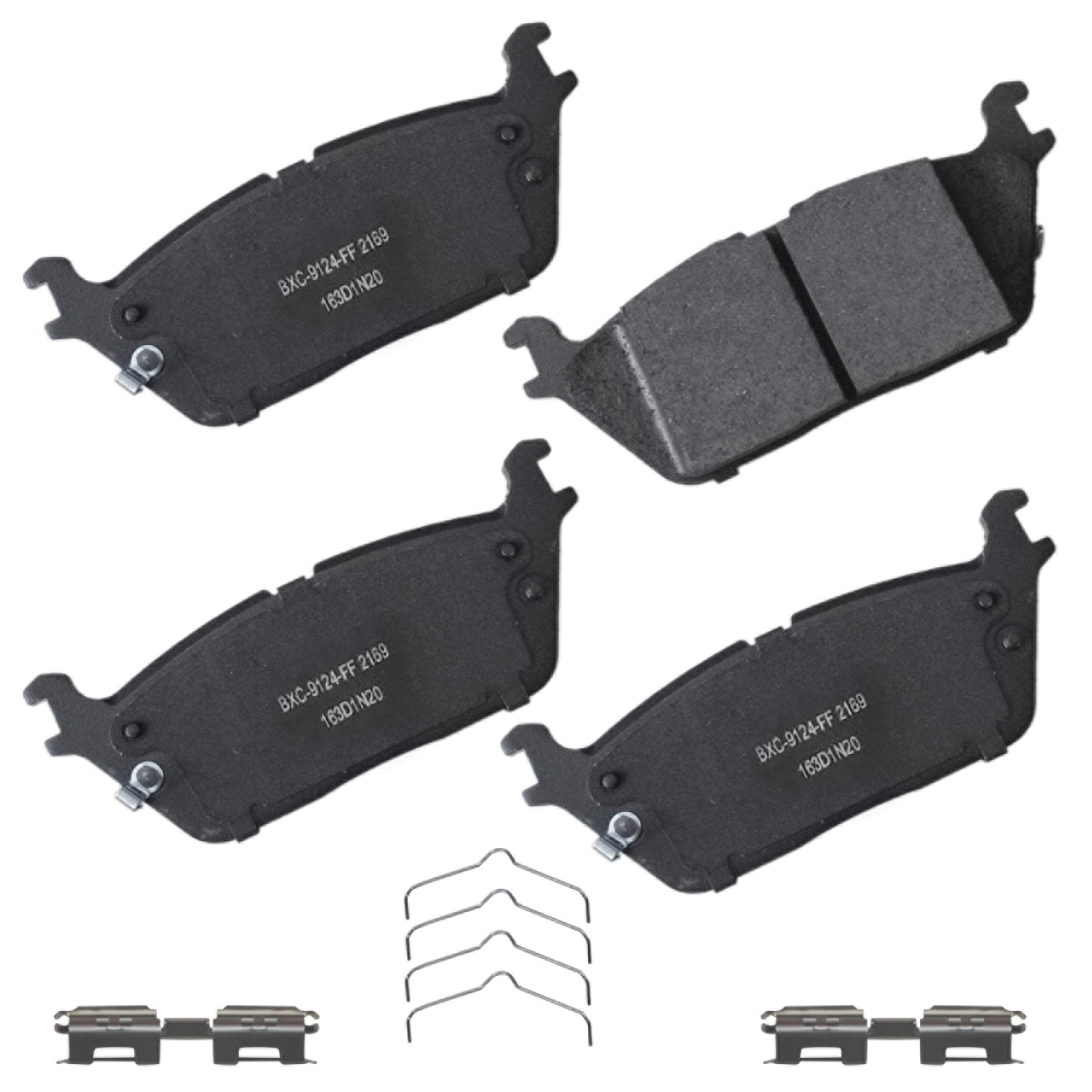 Bendix Premium SBC2169 Ceramic Rear Brake Pads for Jeep Grand Wagoneer 2024-2022, Grand Wagoneer L 2024-2023, Wagoneer 2024-2022, Wagoneer L 2024-2023, Ram 1500 2024-2019