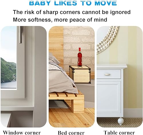 Miniatura 10 de Paquete de 16 protectores de esquina, protectores de esquina para bebés, protector de esquina de mesa y parachoques de seguridad de bordes para