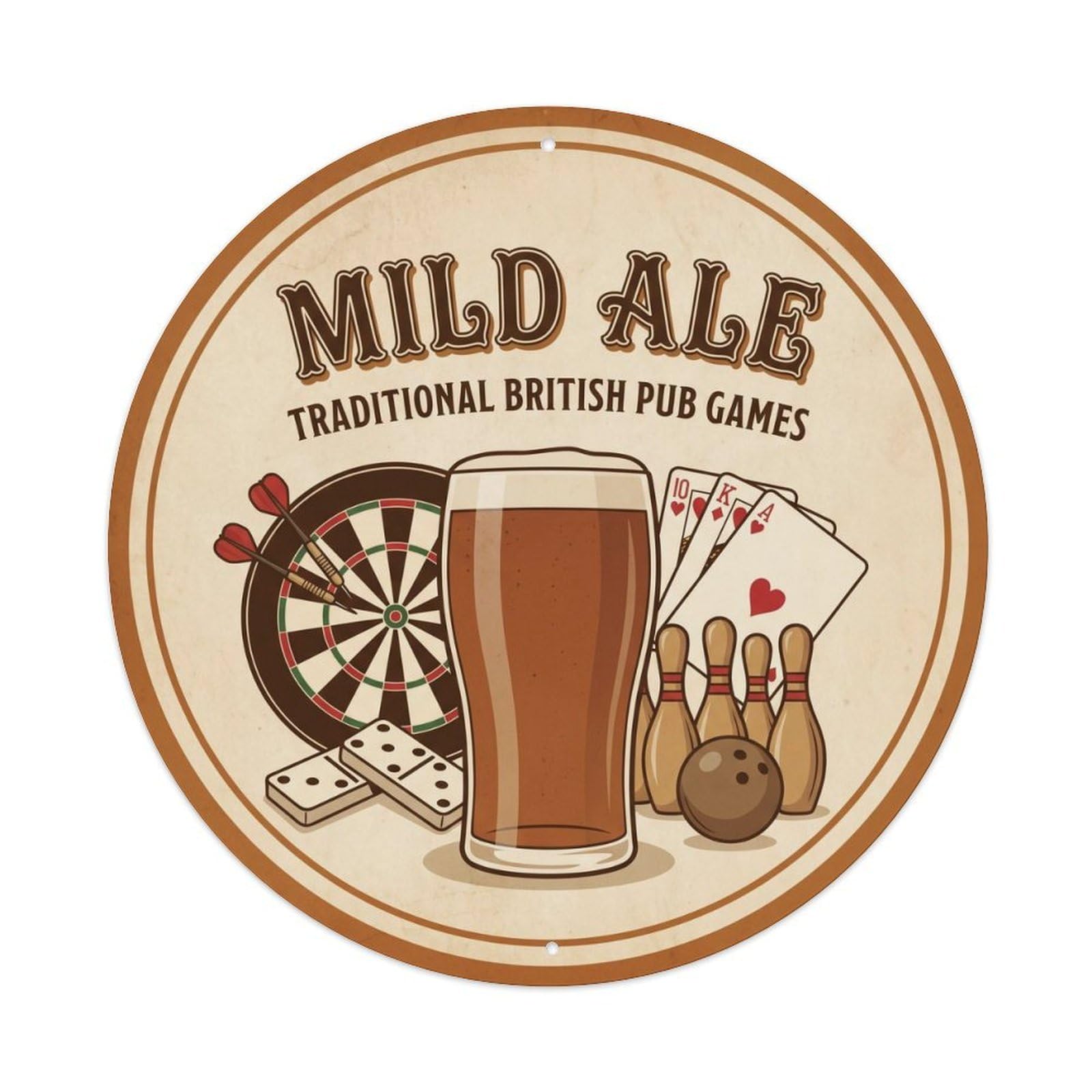 Vintage English Mild Ale Brewery Culture Sour Brew Metal Tin Sign