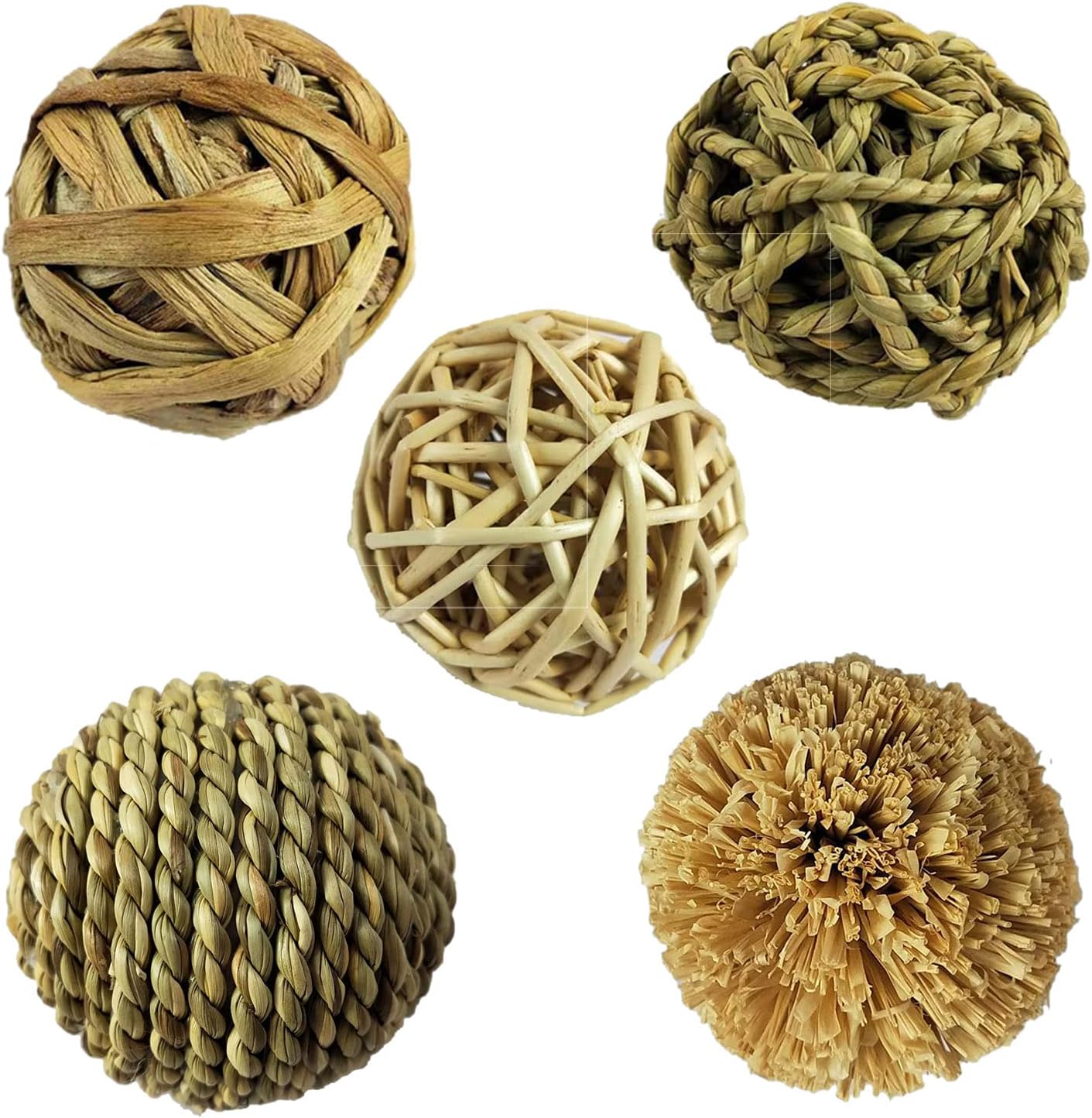 Yoowish Natural Grass Rattan Carrot Corn Sticks Timothy Grass Ball