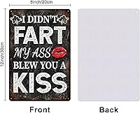 Vista 2 de GLOBLELAND Letrero de metal con texto en inglés Black Humorous Texts, de 12 x 8 pulgadas, divertido letrero decorativo con texto en inglés "I Didn't