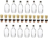 Vista 1 de Nakpunar 12 botellas de vidrio de base pesada de 25 onzas de 25.4 fl oz – Botella nórdica de 75 cc – Fabricado en los Estados Unidos