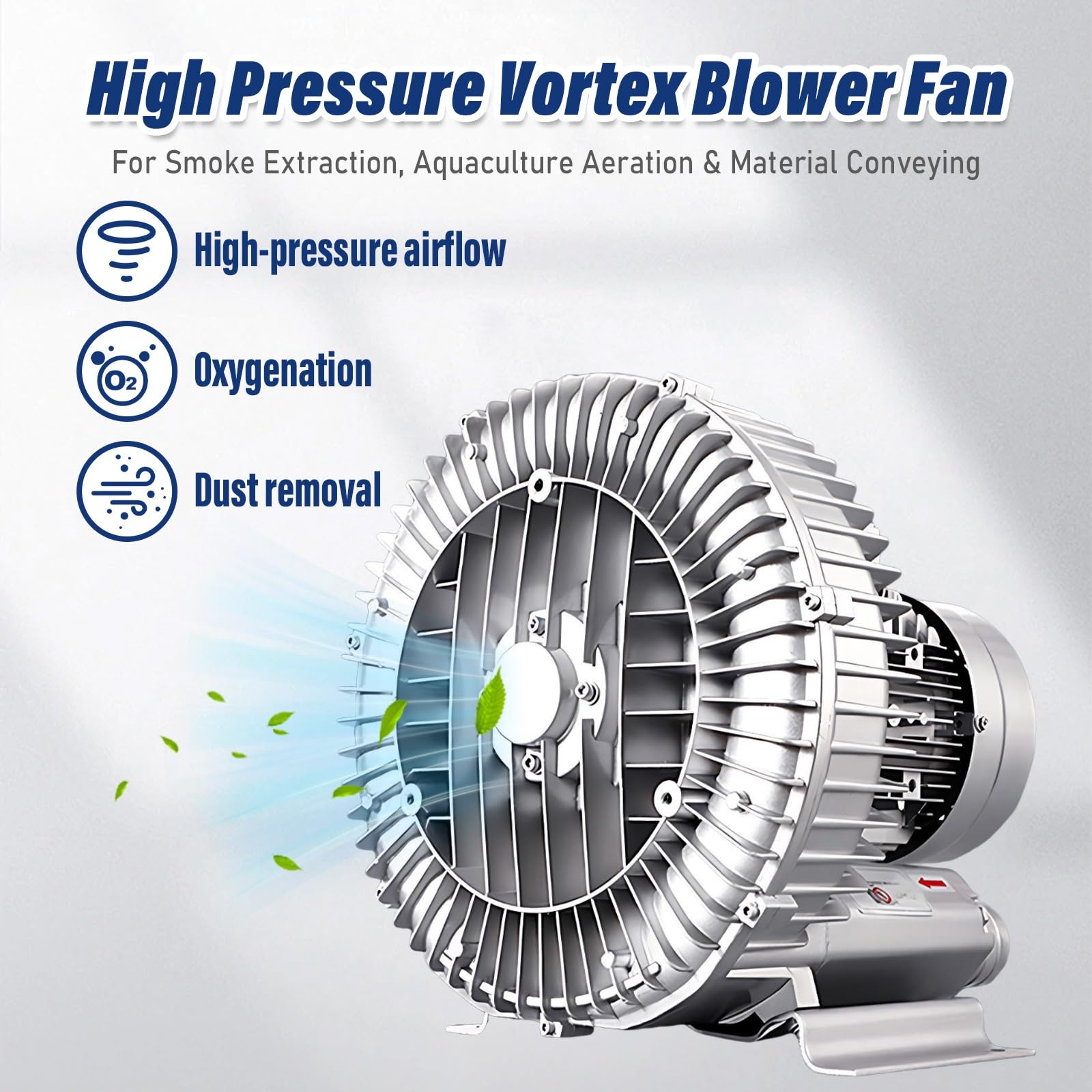Bomba De Aire Regenerativa, Soplador Regenerativo Industrial, Ventilador De Vórtice Industrial, Oxigenación De Acuarios Y Aireación De Estanques De Peces