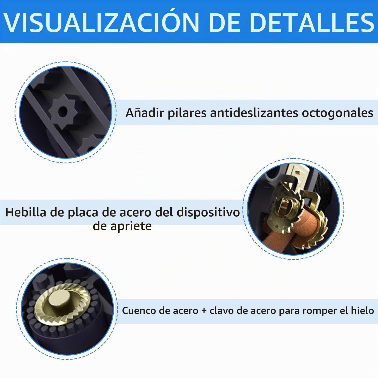 Cadenas Coche Nieve,6 Piezas Cadenas de Nieve Universales,Cadenas de Nieve,Cadenas Nieve,Cadenas de Seguridad Universales,Automóviles Cadenas,para Neumáticos Ancho 165-265 mm,para SUV,coche
