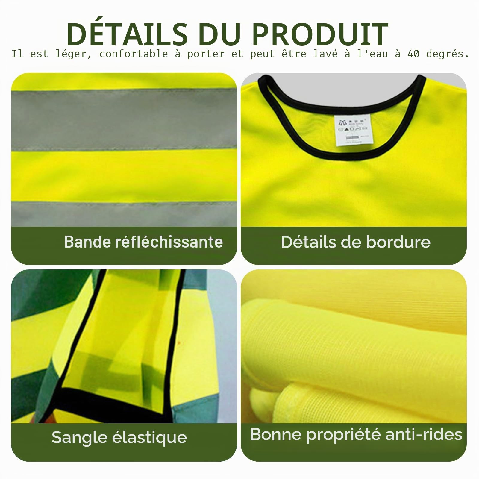 PORFOYO 12 Pièces Gilets de Sécurité Auto, Gilet de Sécurité Enfants, Gilet de Sécurité Enfants, Gilet de Sécurité Enfants, 40 * 45 cm Gilet Réfléchissant Enfants Pour Sport, Course à Pied, Vélo