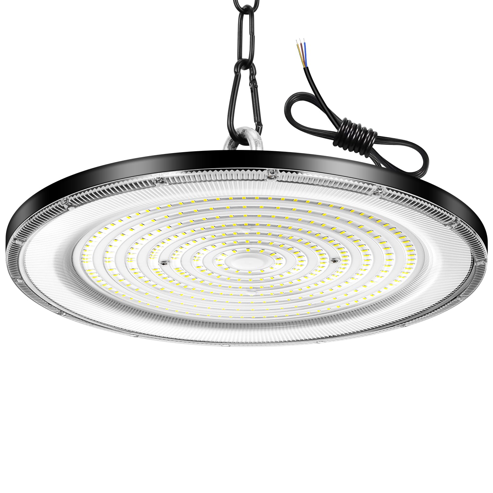 wowspeed 500W LED UFO High Bay Light, 50000lm Garage Lighting, 6500K Cold White Hight Bay, IP65 Waterproof Commercial Bay Lighting Industrial UFO Lamp for Factory Workshop Gym Warehouse Shop