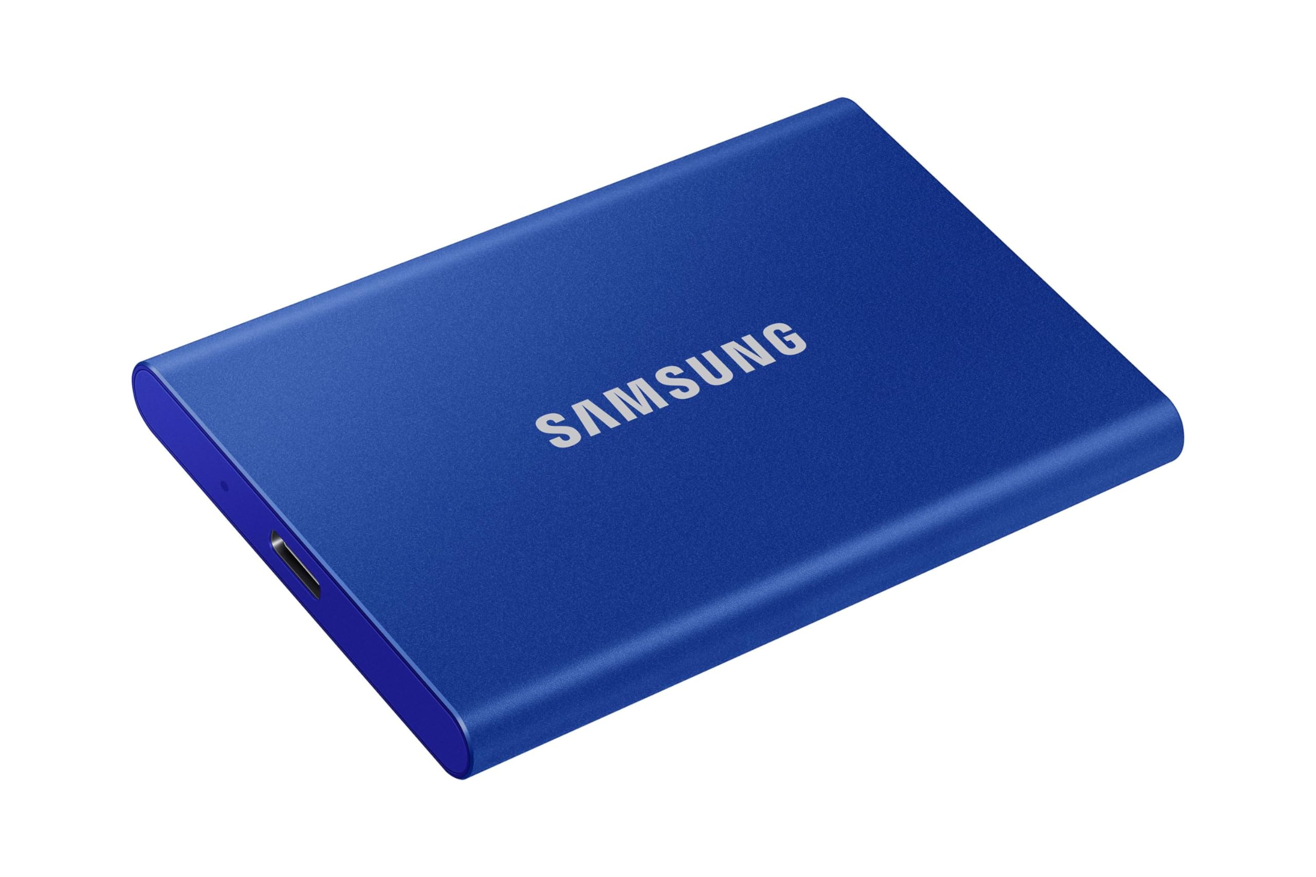 Samsung SSD Externe T7 500 Go, Bleu, MU-PC500H/WW, Vitesse de lecture/écriture jusqu'à 1050 Mo/s, Sécurisation par mot de passe