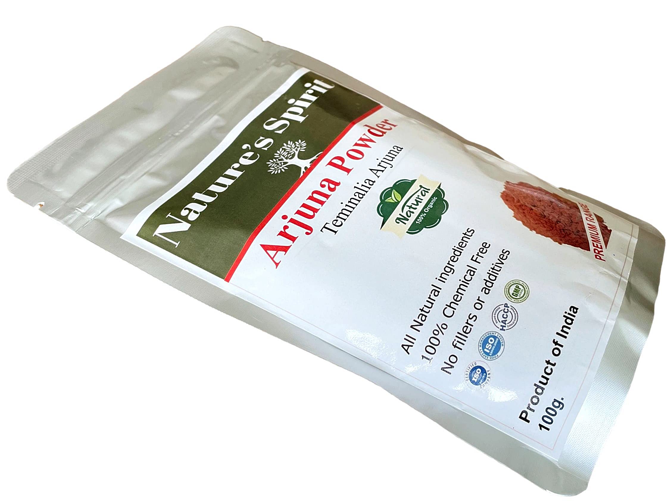 Nature's Spirit Poudre d'écorce d'arjuna naturelle - Terminalia arjuna (100 g) pure triple filtrée - Elle a diverses propriétés médicinales anecdotiques comme antioxydant, anti-inflammatoire et