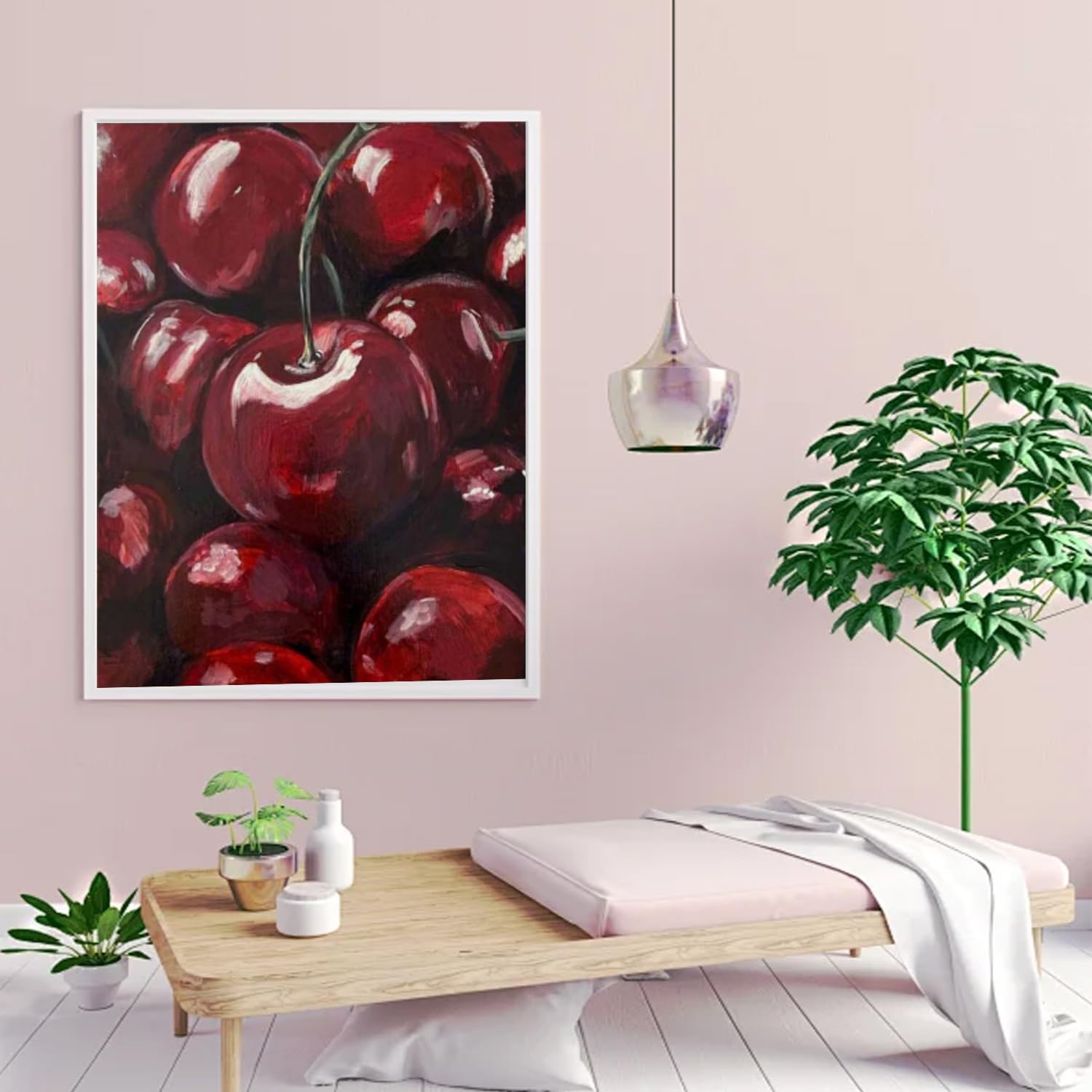 AIBOERL Diamond Art Kits for Adults,Cherry Diamond Painting Wall Decor image 4