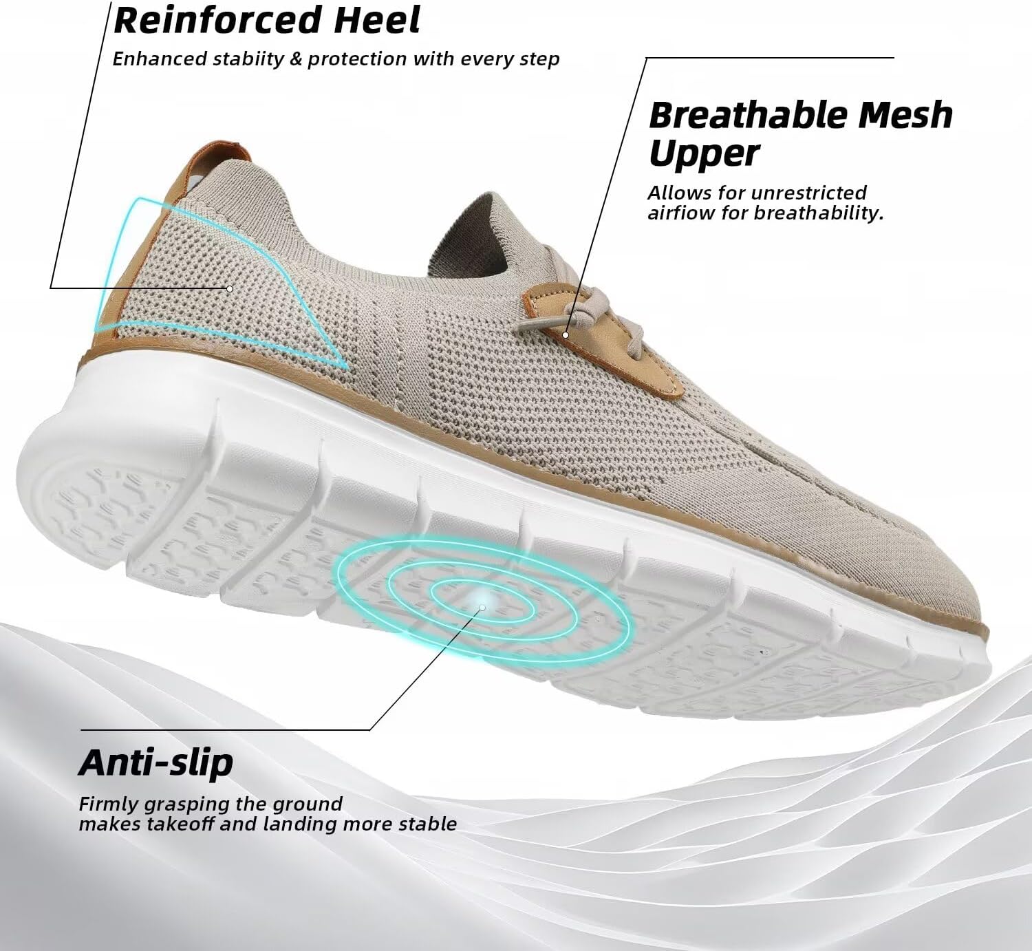 Mens Casual Loafers Shoes Slip On Fashion Walking Dress Sneakers Business Oxfords Work Lightweight Soft Sole Zapatos - Image 6