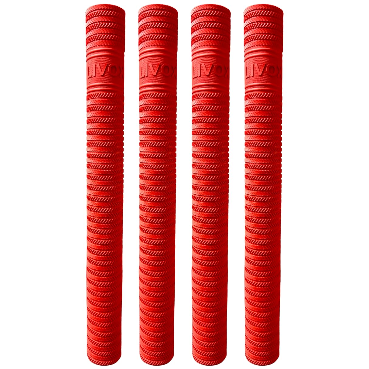 LIVOX Rubber Cricket Bat Grip Red Ring Texture Bat Handle Gripper Cricket Accessories for Boys Cricket Bat Gripper, Red, Pack of 4 (B0BVMZDJS4) Amazon Price History, Amazon Price Tracker