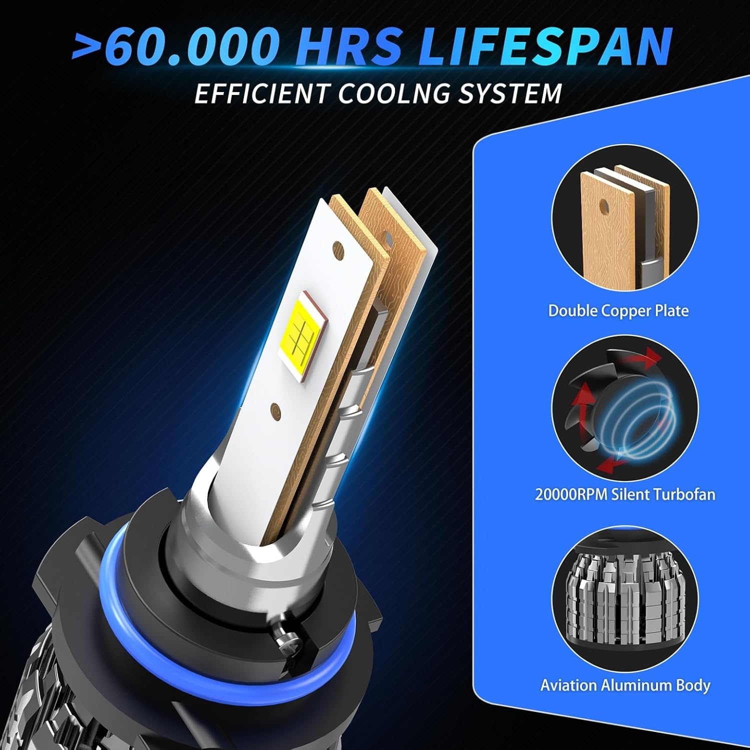 Lights Bulbs for 1999 2000 2001 2002 2003 2004 2005 2006 Chevy Silverado 1500 2500 3500 Light Bulbs,9005 High Beam 9006 Low Beam or Fog Light Bulb, Plug with Play - 4 Pack