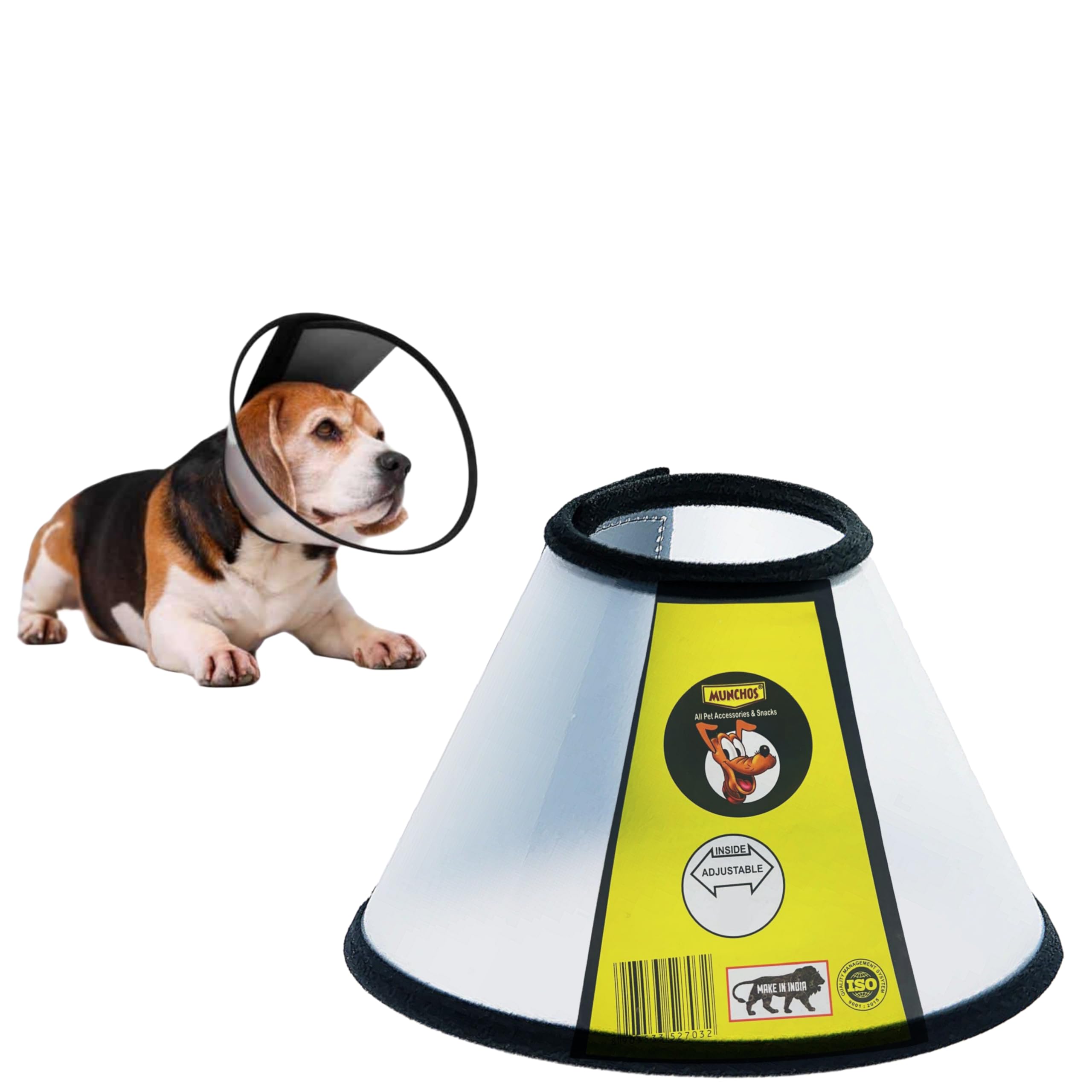 MUNCHOS Pet Cone Elizabeth Collar for Dogs, Extra Extra Small (No.7)