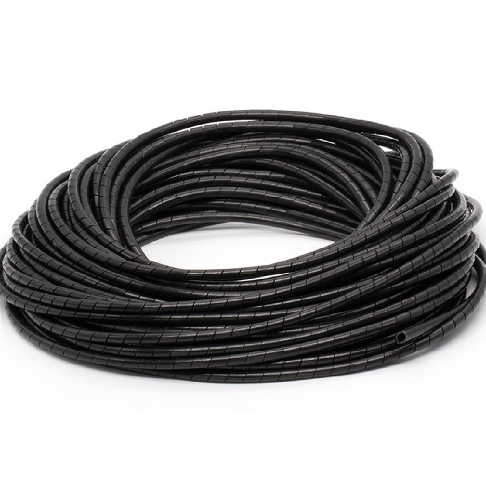 Guaina for la Gestione dei Cavi, Guaina avvolgicavo a Spirale, Diametro Interno 4 mm, 6, 8, Multicolore, Diverse Misure(Black,OD 4mm 17 Meter)