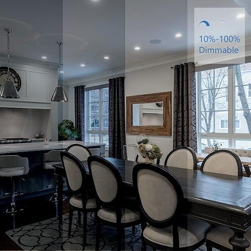 Miniatura 6 de Jolux Luz LED de 56 pulgadas de retrofit ajustable, kit de conversión de luz empotrada, ETL, 12 W  60 W, luz diurna de 5000 K, 800 lm, regulable,