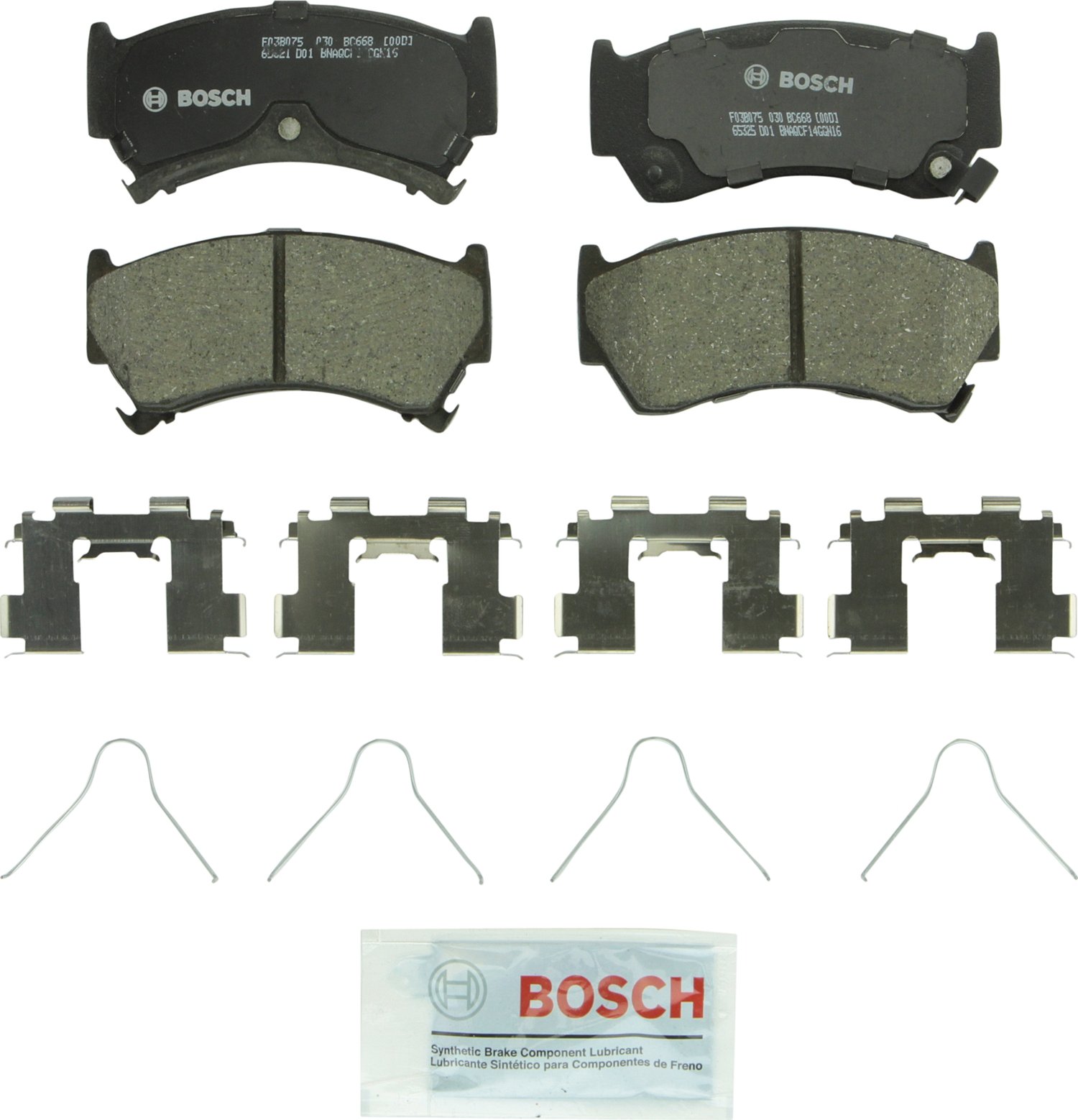 Bosch Automotive BP1078 QuietCast Premium Semi-Metallic Disc Brake Pad Set For: Subaru Forester, Legacy, Outback, B9 Tribeca, Tribeca, WRX, Front — view 144