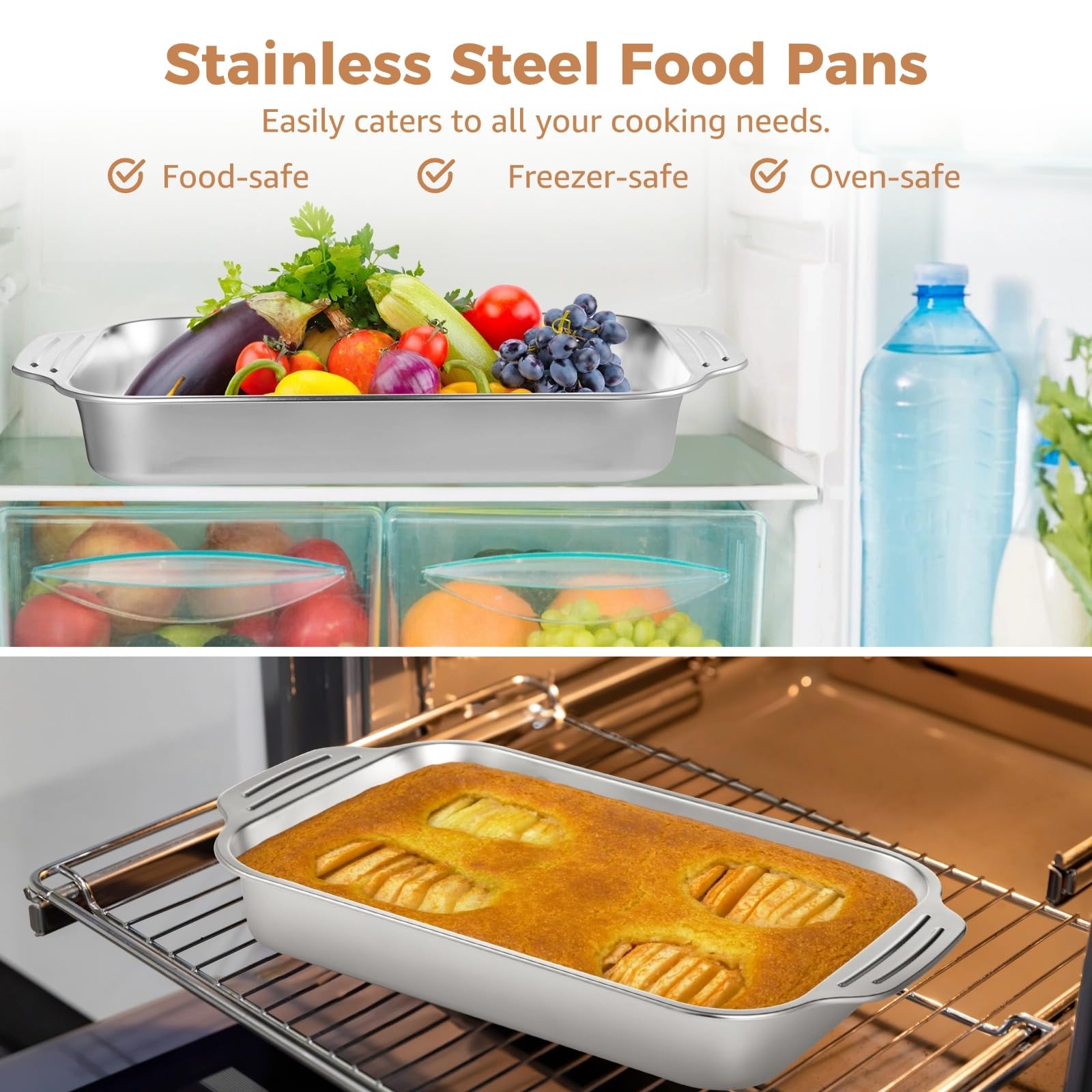 2 moldes para tartas de acero inoxidable