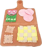 Zerodis Tapete Olfativo para Cães, Brinquedo Interativo de Pelúcia Macia para Alimentação Lenta, Estimula a Mente, Alivia o Estresse e Reduz o Tédio, Quebra-Cabeça Portátil para (Menu marrom escuro)