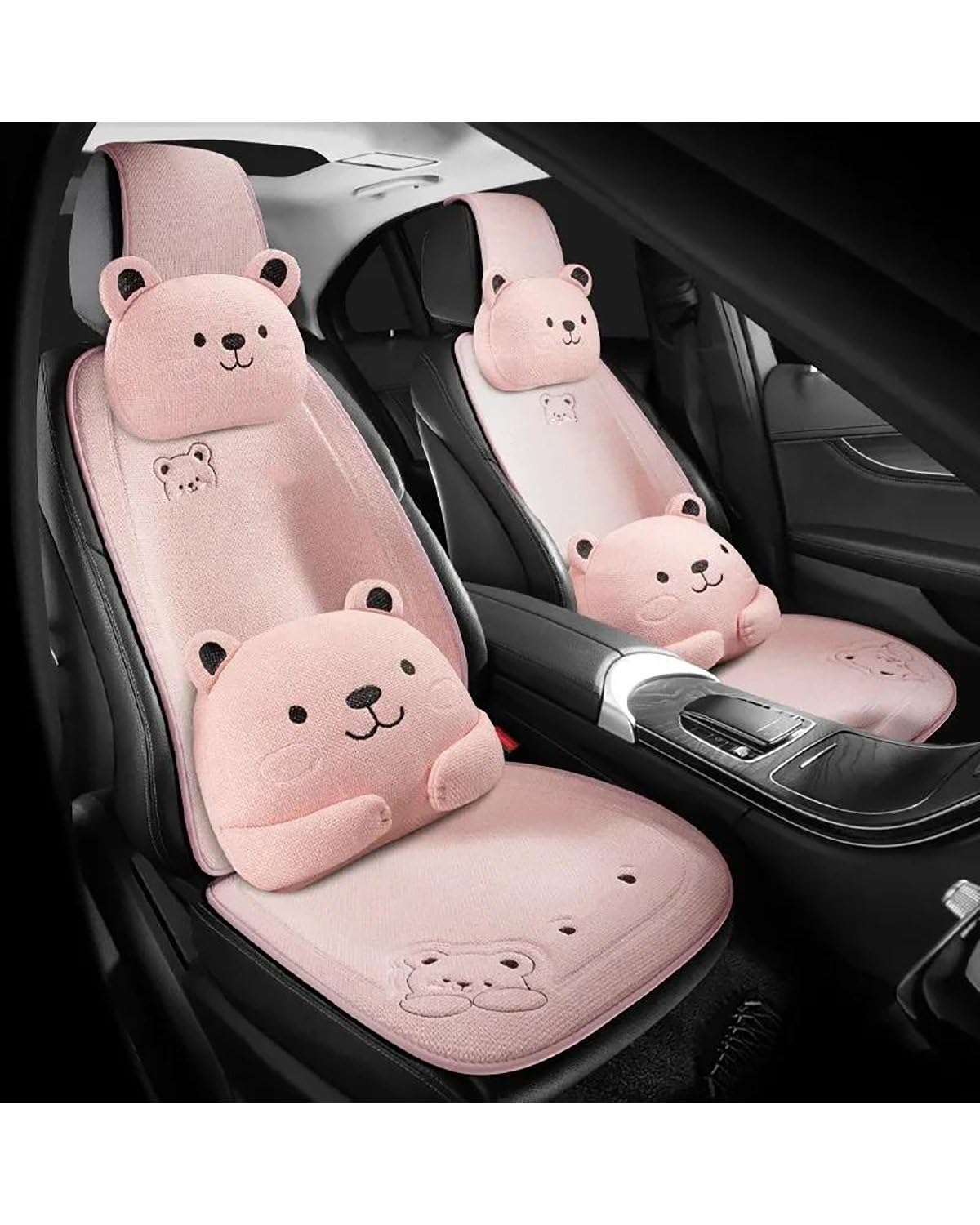 Cuscino Per Seggiolino Auto A Forma Di Cartone Animato Lino Traspirante Antipolvere Coprisedile Per Accessori Interni Universali Cuscino Sedile Auto(1 x Backrest D)