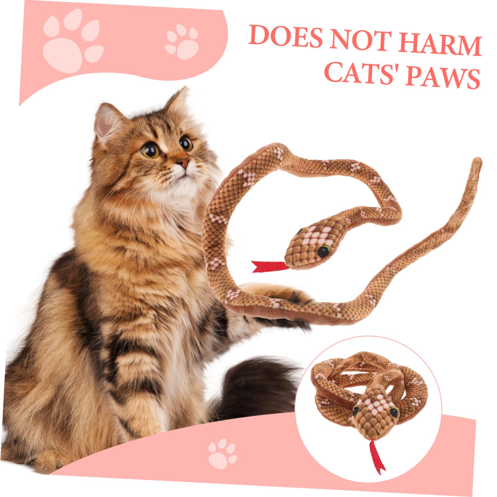 Jouet Serpent pour Chat Herbe à Chat Intégrée Jouet Interactif Intérieur