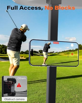 A2C Alloy Magnetic Golf Cart Phone Holder, Unique Golf Accessories for Men | Golf Gifts for Men Dad Father Husband Women Golfers, Golf Accessories Essentials Gadgets Gear Stuff Fits EZGO Club Car Yamaha