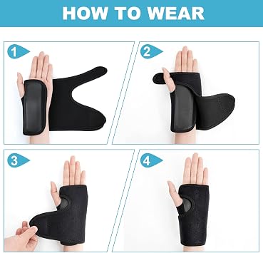 ACWOO Adjustable Wrist Strap Carpal Tunnel Compression Splint Relieves Pain, Sprains, Tendonitis and Joint Pain, Breathable Brace Provides Wrist Support (Left)