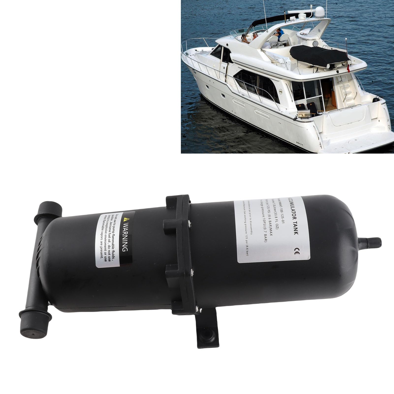 Bomba de Agua del Tanque Acumulador, Tanque de Presión de 1L RV Presión Constante Amortiguación Fuerte Flujo de Agua Suave para Barcos de Estabilización de Presión de Yates