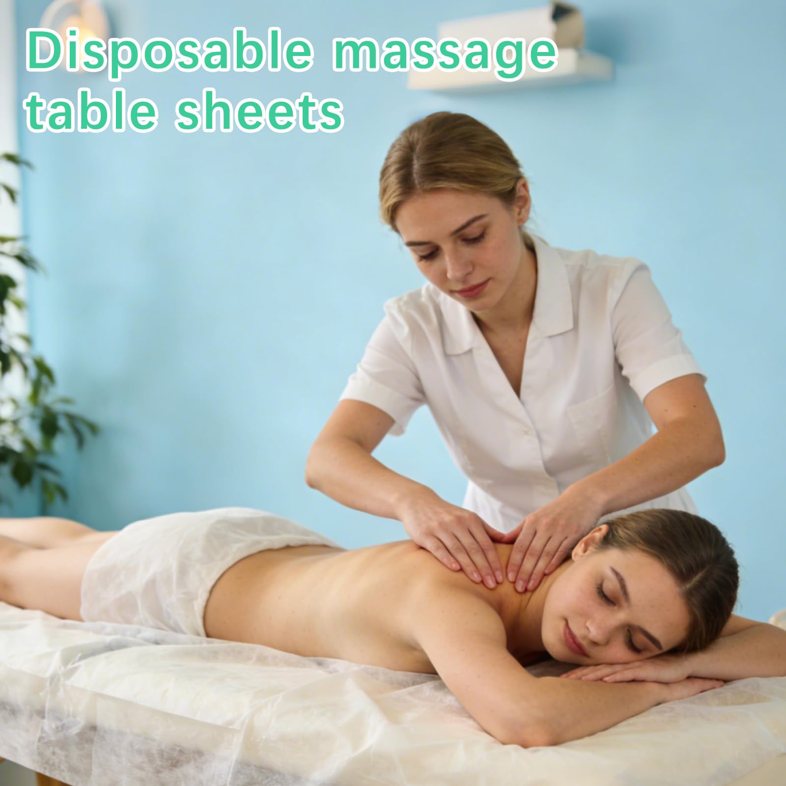 White Disposable Massage Table Sheets, Non-Woven Bed Covers