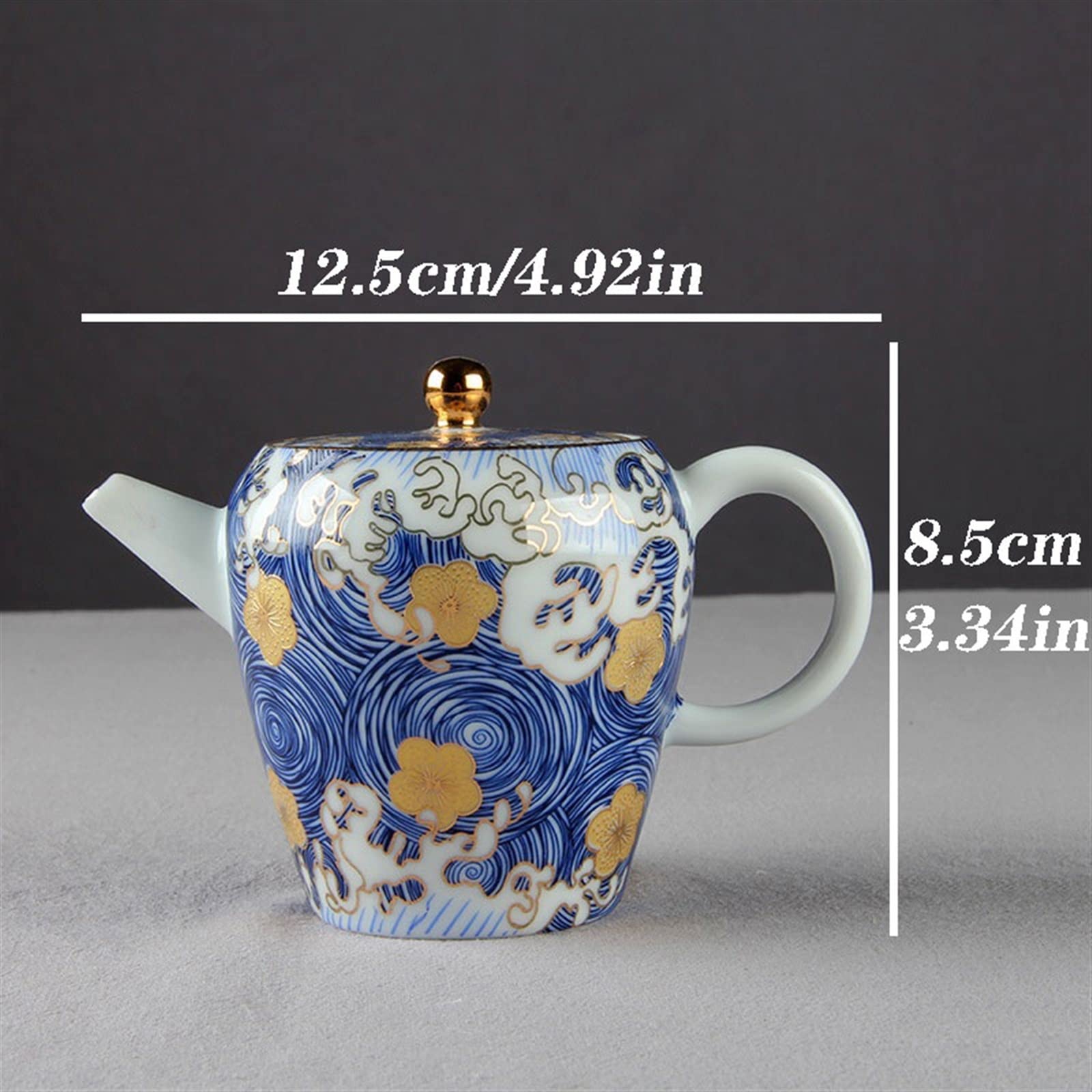 Filtro de té 22 0 ml Juego de té de tetera de porcelana pequeña creador de té doméstico de té de tetera azul y blanca juego de té exquisito Para uso doméstico