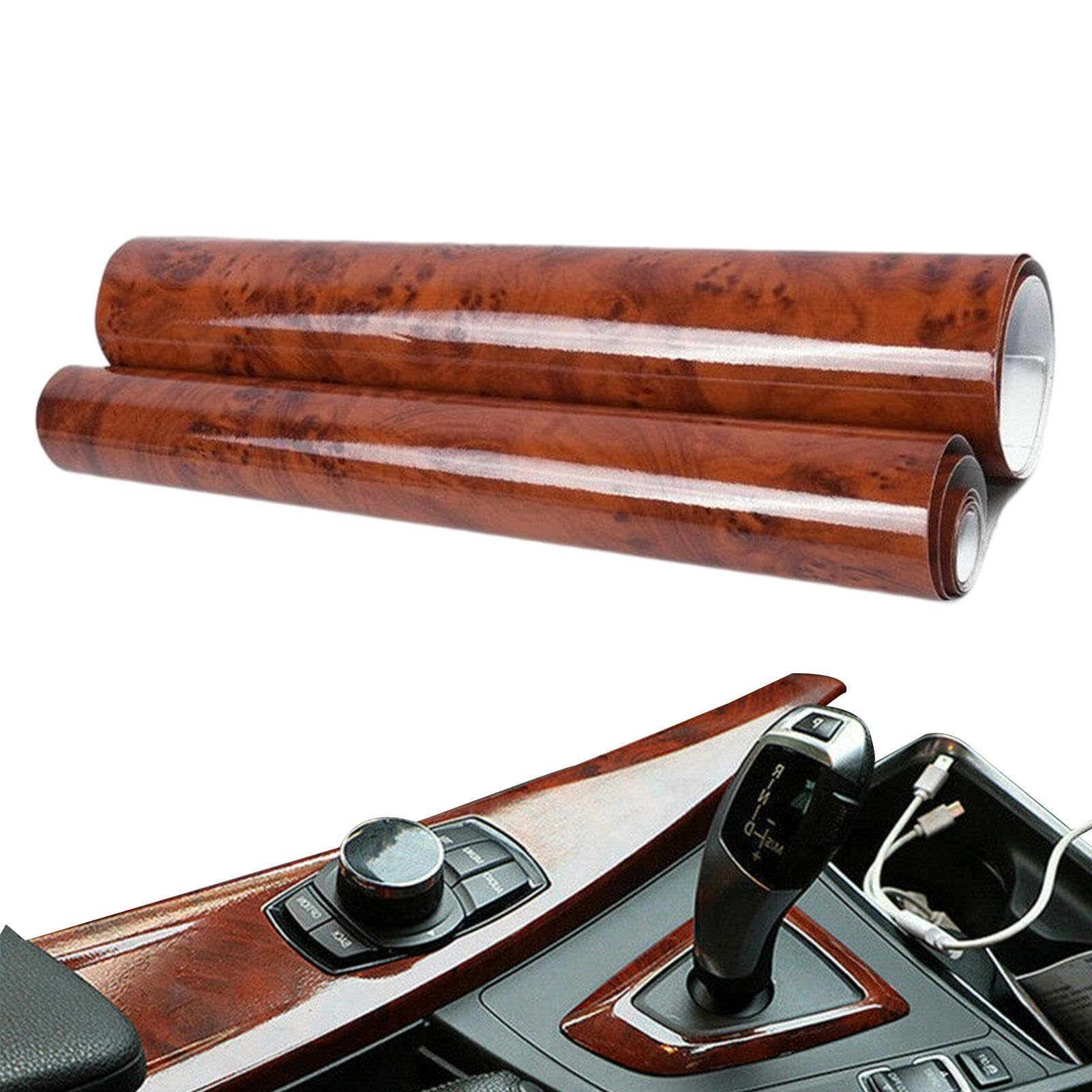Opilroyn 1301-Bird's Eye Car Wrap Sticker - Car Interior Film, Car Interior Self Adhesive Diy Film, Vinyl Sticker With Wood Grain, Universal Interior Accessories, Car Wood Grain Color Changing Film, Bright Surface, M