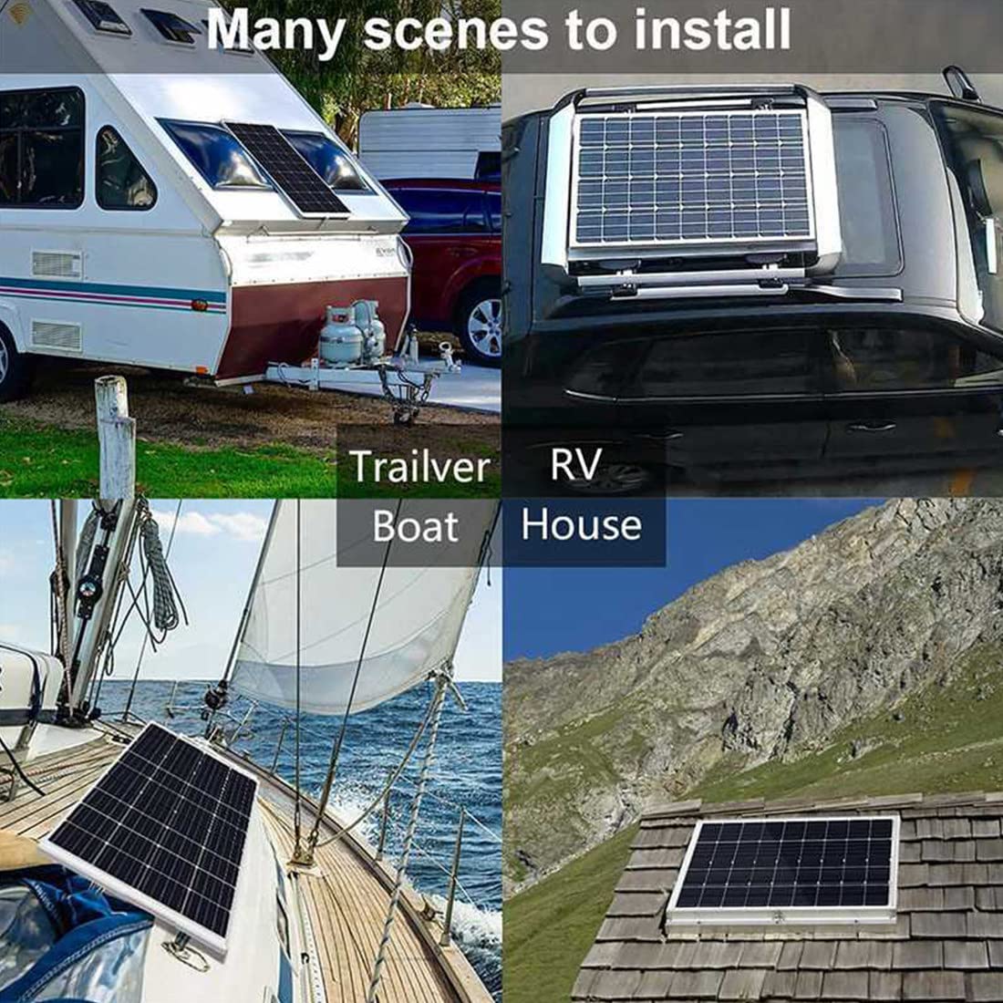 Paneles Solares Flexibles 2 * 100W,Panel Solar Monocristalino 18V,Alta Eficiencia,Ultrafino,Ligero,Módulo Fotovoltaico con Controlador,para RV Techo Caravana Barco