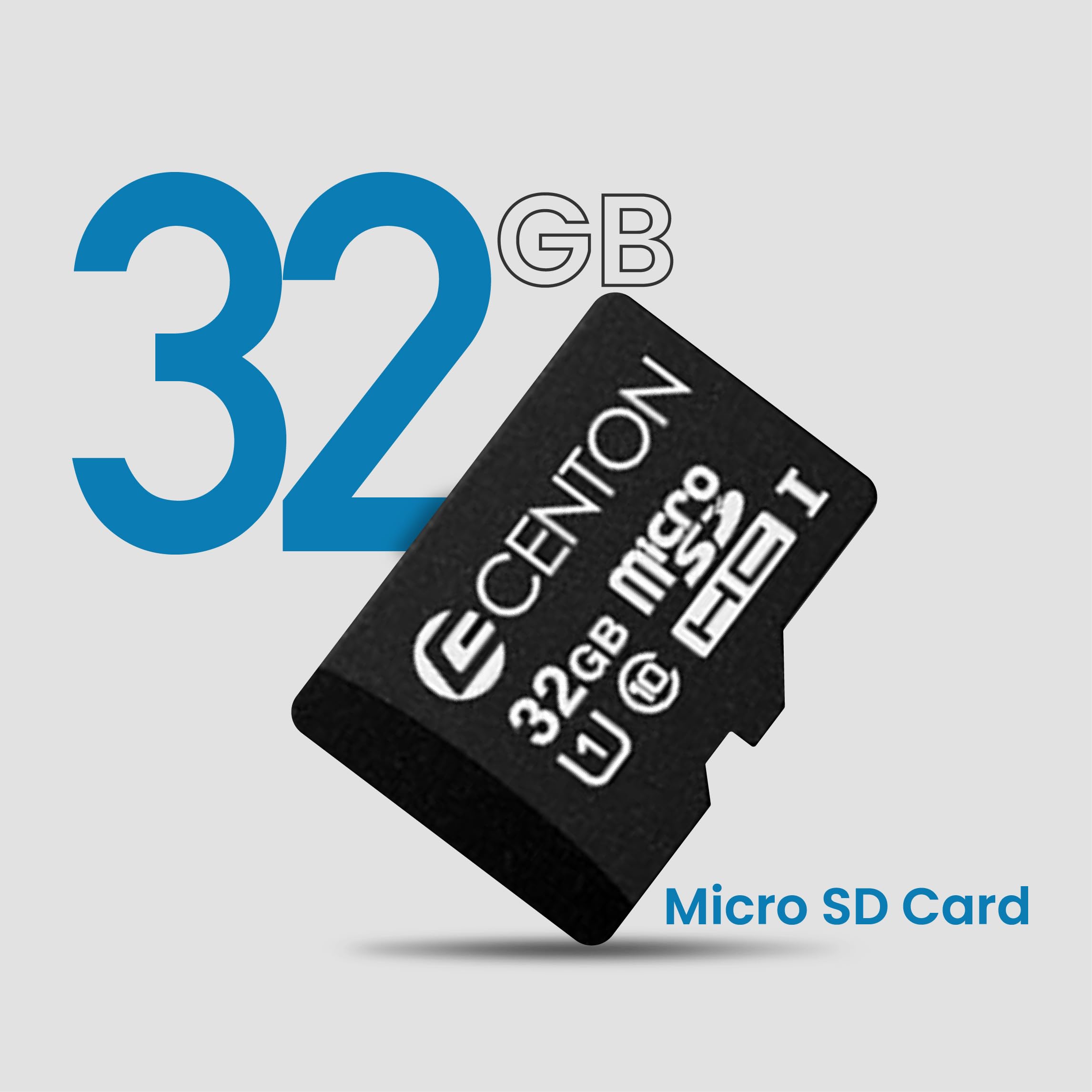Centon MicroSD UHS-I / A1 / V10 / U1 / Classe 10 Flash Memory Card 32GB x 3, (S1-MSDHU1-32G-3-B)