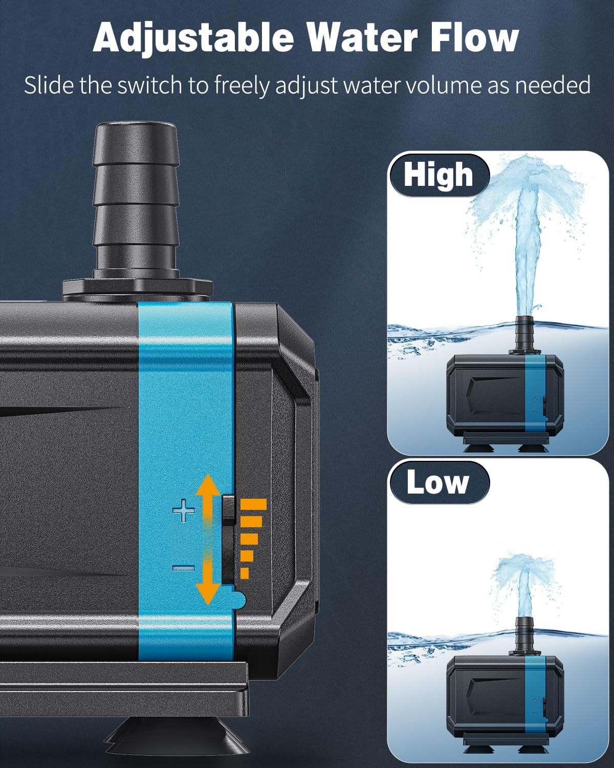 Pompe De Fontaine, Pompe à Eau Submersible  40W 3000L/H , Petite Pompe De Fontaine Exterieure Silencieuse Pour Etangs Aquariums Aquariums 87602869