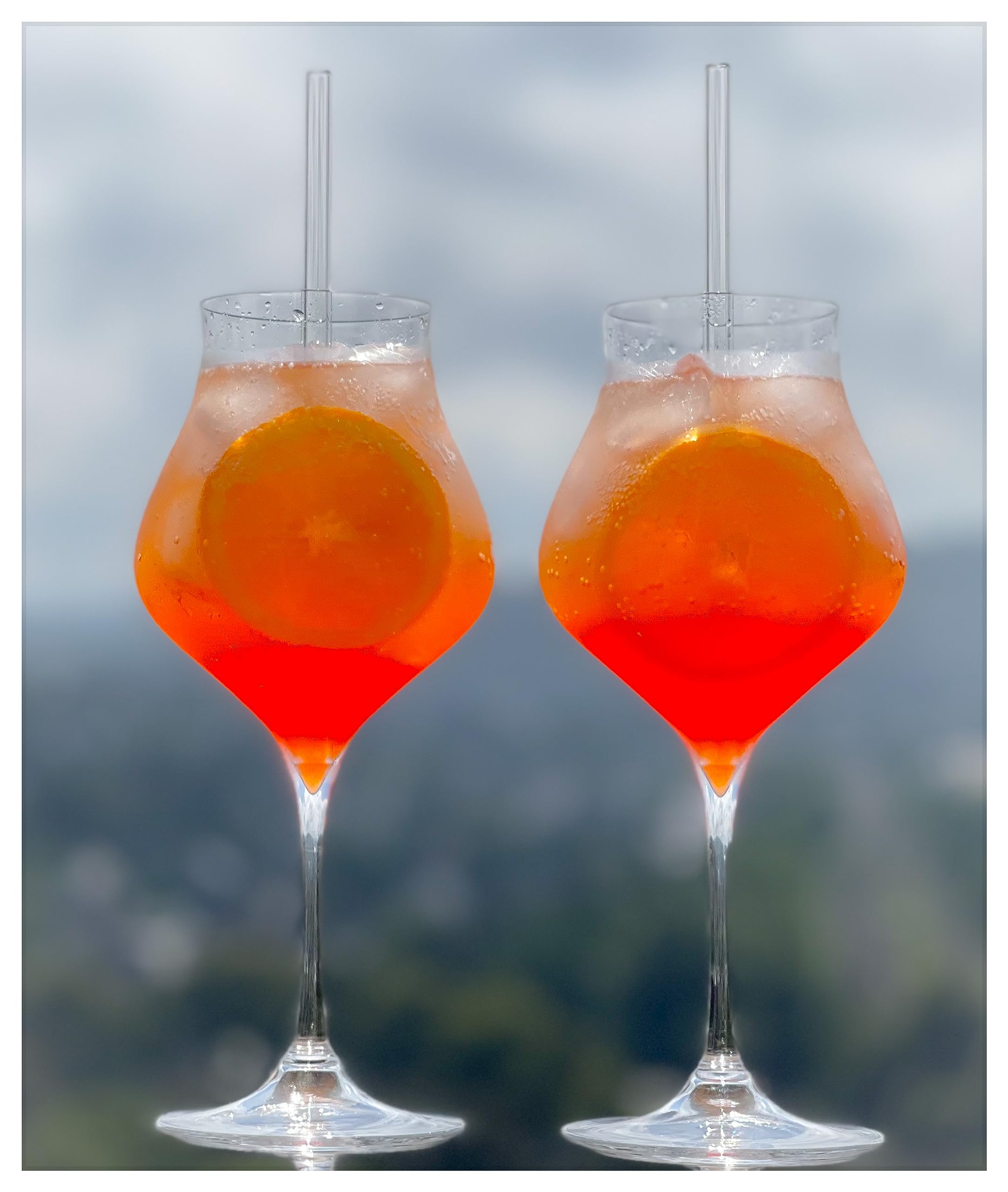 Topkapi elite Aperol Spritz Set Salchendorf XL - 2 Kelch Gläser 600ml | inkl. Glasham-Set, Mundgeblasen, Handarbeit, Bleifreies Kristallglas, Ideal z.B. für Lillet Wild Berry und Spritz Cocktails