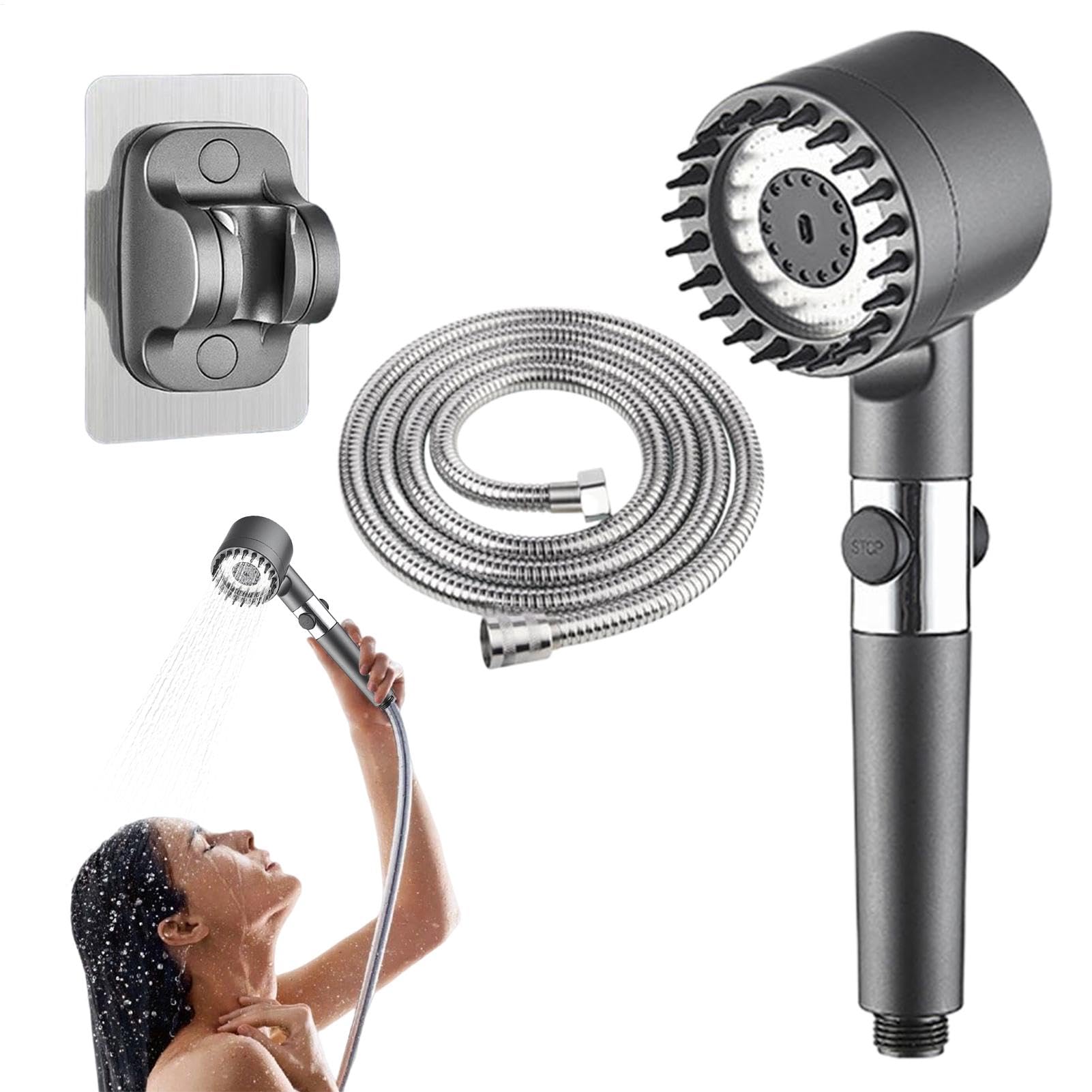 Pommeau de douche haute pression pour booster le débit d'eau faible