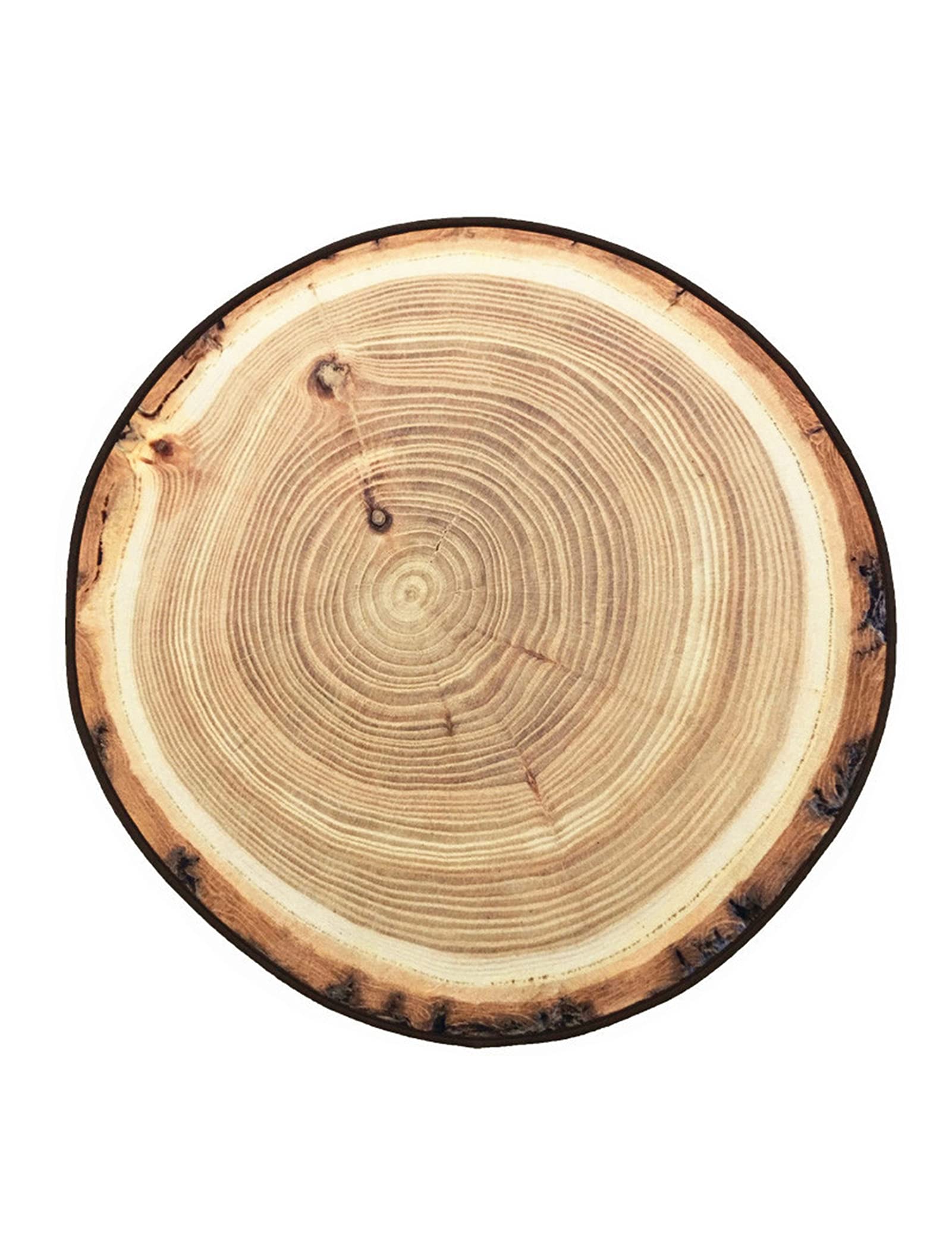 KRIPINC Alfombra Redonda Pelo Corto, Alfombra Habitacion con Patrón de Anillo Anual, Alfombra Redonda 120, Alfombra Infantil, Alfombra Suave para Salon, Dormitorio, Pie de Cama (120x120cm, Estilo B)