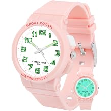 Juboos Kids Watches,Children Analogue Quartz Watch for Boys Girls Waterproof Time Teach, Light Dial Soft Band Wrist for Kids Sport Outdoor Wrist 7-16