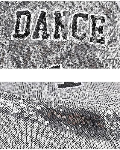 Miniatura 6 de LOLANTA Ropa de baile Hip Hop para niñas, vestido de lentejuelas para niños, camiseta larga sin mangas, disfraz de jazz, camiseta de animadora