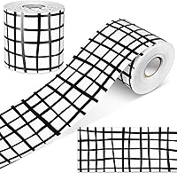 Vista 67 de Zonon 65 Feet Bulletin Board Borders Black and White Polka Dots Striped Grid Borders Decorative Straight Scalloped Wavy Rolled Trim Classroom Back
