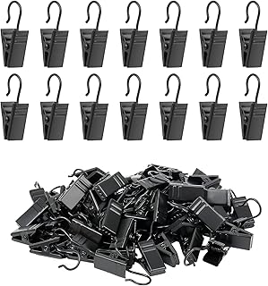 Curtain Clips Hooks, 100 Pack Stainless Iron Drapery Hooks Clips for Hanging Party String