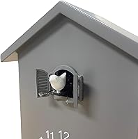 Vista 4 de WALPLUS Reloj moderno de cuco con pájaro que canta en la hora Coo Coo Coo Relojes para pared con péndulo de reloj de cuco de pájaro