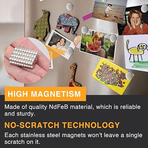 Miniatura 5 de TRYMAG 80 imanes pequeños de neodimio de 0.197 x 0.118 in, pequeños imanes de neodimio de tierras raras para refrigerador, pizarra blanca