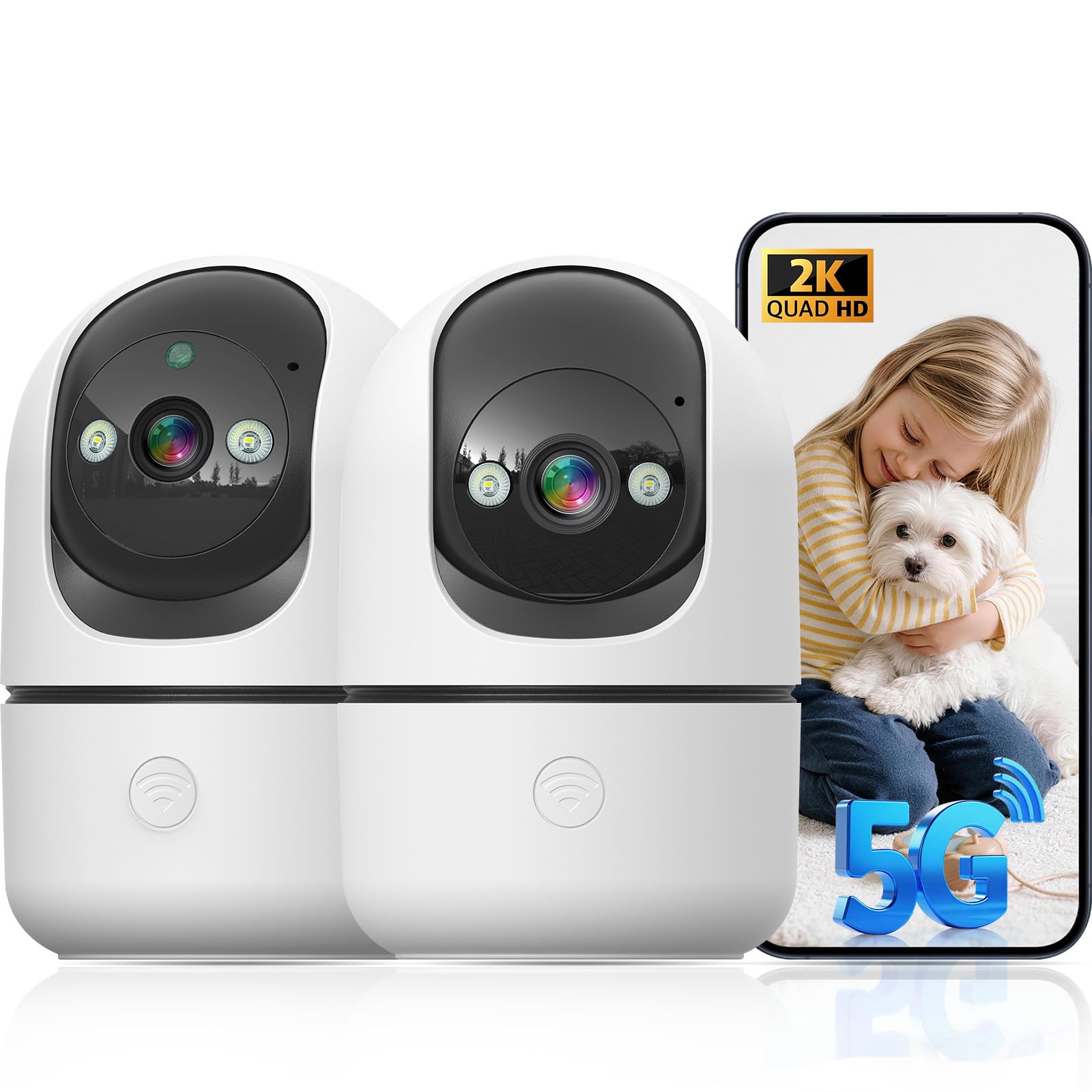 GBIUT 5G&2.4G WiFi 2-Pack Camera