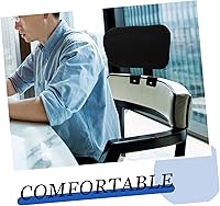 Vista 6 de Silla ergonómica para computadora, soporte lumbar, cojín grande y alto, altura ajustable, reposacabezas para oficina